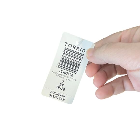 Torrid Super Soft Plush Cowl Neck Tunic Hoodie Green Size 2X NWT - Picture 2 of 6